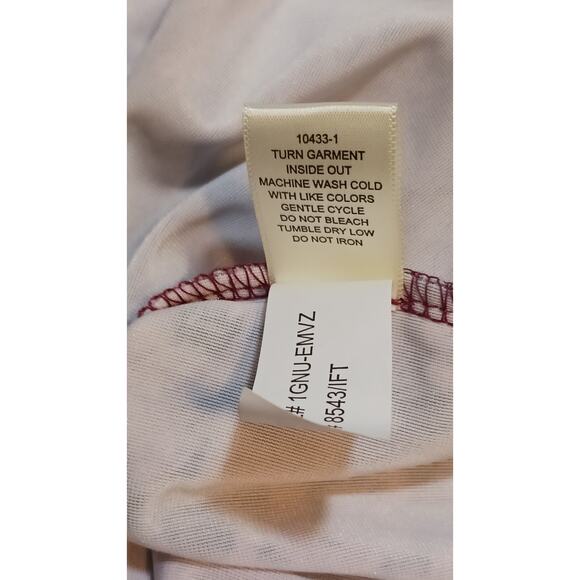 Self Esteem Juniors Large Cold Shoulder Strap Burgundy Floral Velvet Top NWT - Picture 6 of 7